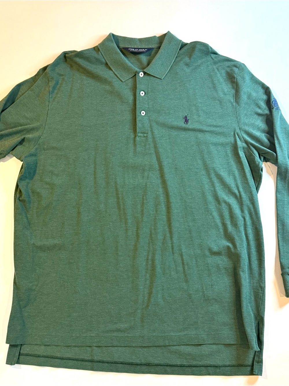 Polo Golf Ralph Lauren Long Sleeve Shirt Mens XL Pima Cotton Green